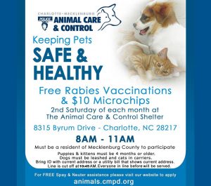 Free Rabies Vaccination Clinic at CMPD Animal Care and Control