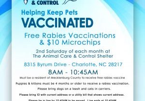 CMPD Animal Care and Control Rabies Vaccine Clinic